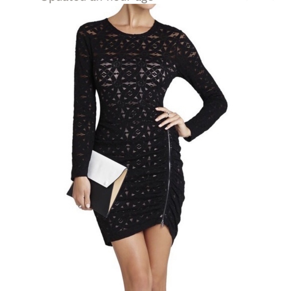 BCBG ”Alessandra” black lace with nude lining